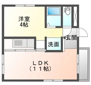 クラフトビル【4階】の間取り