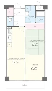 パレス中もず【4階】の間取り