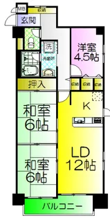 マインハイツ諏訪森【4階】の間取り