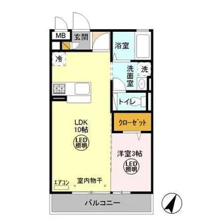 アクエリアス【3階】の間取り