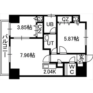 PRIME URBAN大通東【2階】の間取り