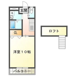 オリーブ千代崎【2階】の間取り