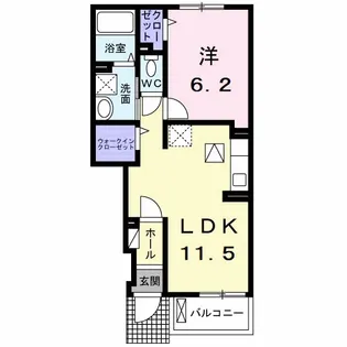 レスペデーザ【1階】の間取り