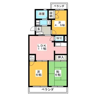グレイスコート【3階】の間取り