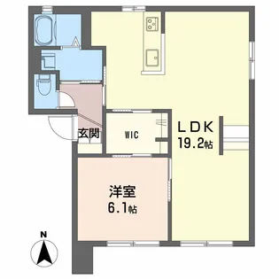 ヴィラ虹ヶ丘B棟【1階】の間取り