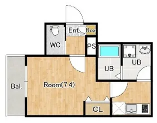 ジーメゾン島町イゾラ【3階】の間取り