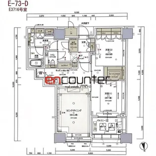 白金ザ・スカイ【37階】の間取り