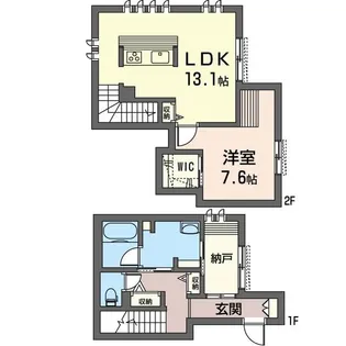 神奈川県川崎市多摩区菅3【アパート】の間取り