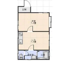 山梨県甲府市住吉4【一戸建】の間取り