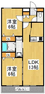 クレスト三ツ池【2階】の間取り
