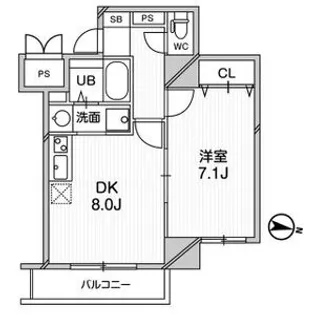 プレアデス千里山田【2階】の間取り