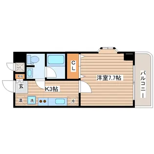 In-Towner木町【4階】の間取り