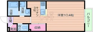 フラット桃ヶ池【1階】の間取り