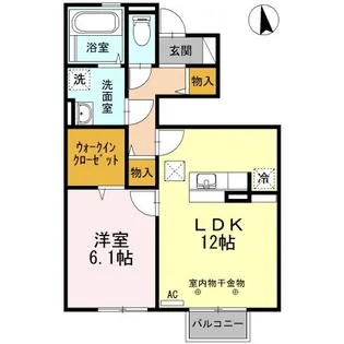 ウニールT【1階】の間取り