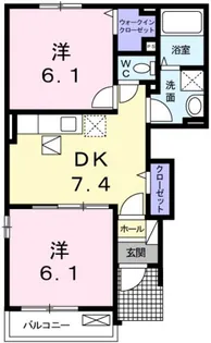 ブルーゼファー【1階】の間取り