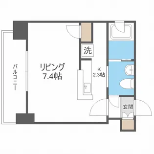 ビッグパレス南4条【5階】の間取り