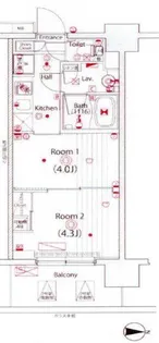 東京都江東区東砂1【マンション】の間取り