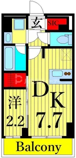 クレストコート東日暮里【2階】の間取り