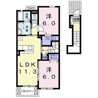 La Luce I【2階】の間取り