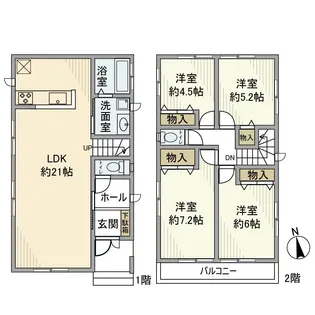 千葉県松戸市下矢切【一戸建】の間取り