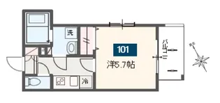 神奈川県横浜市神奈川区六角橋1【アパート】の間取り