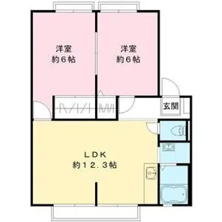 ドミール白沢A【1階】の間取り