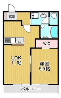 福岡県柳川市三橋町蒲船津【アパート】の間取り