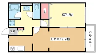 大阪府豊中市稲津町3【アパート】の間取り