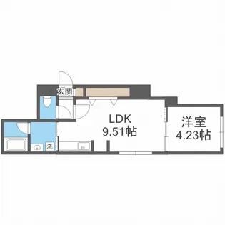 1LDKの間取り画像