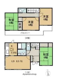 茨城県取手市下高井【一戸建】の間取り