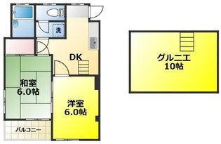 三和ハイツ【2階】の間取り