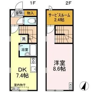 ブランドール【1階】の間取り