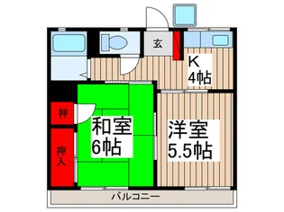 ヴェルディ南中野【1階】の間取り