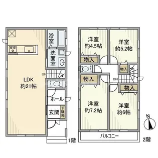 千葉県松戸市下矢切【一戸建】の間取り