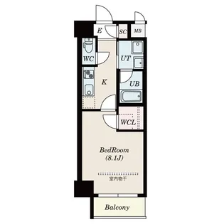 愛知県名古屋市北区上飯田西町2【マンション】の間取り