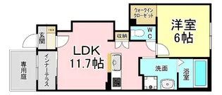 福岡県北九州市小倉南区朽網東3【アパート】の間取り