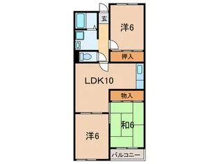 ロイヤルハイツ本多聞【3階】の間取り