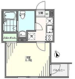 モアナコースト矢向駅前【1階】の間取り