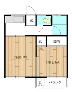 東京都江東区北砂3【アパート】の間取り
