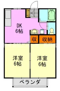 ベルウッド浜野【1階】の間取り