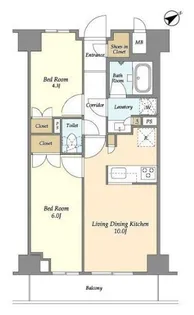 東京都新宿区市谷台町【マンション】の間取り