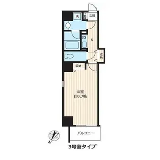 メトロフロント神田【9階】の間取り