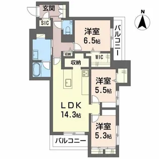Avance東草深EAST【3階】の間取り