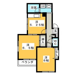 カーサ西本【3階】の間取り