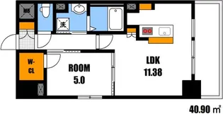 ラ・ロゼ ド ローブ 中筋【4階】の間取り