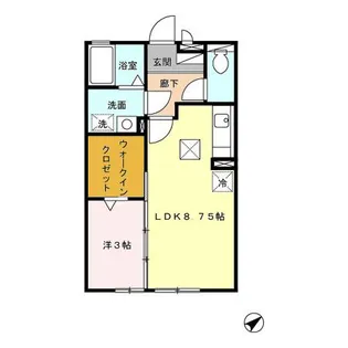 メゾンミューA B【1階】の間取り