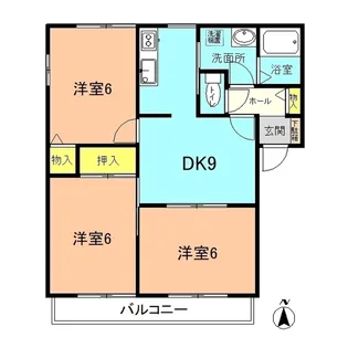 ガーデンハイム笹尾3【1階】の間取り