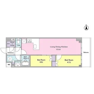 埼玉県川口市東川口1【マンション】の間取り