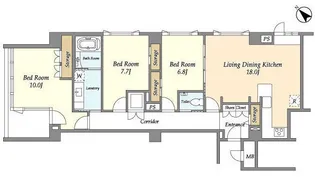 ストーリア赤坂【2階】の間取り