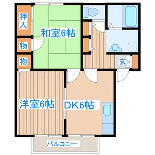 パレーシャル椌木【2階】の間取り